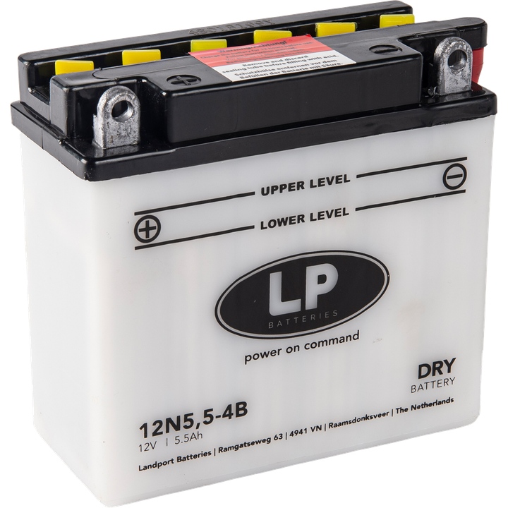 LANDPORT akumulátor 12N5,5-4B (MD 12N5,5-4B) 12V 5,5AH 135X60X130 obsluhovatelný - elektrolyt zvlášť (6) UE48